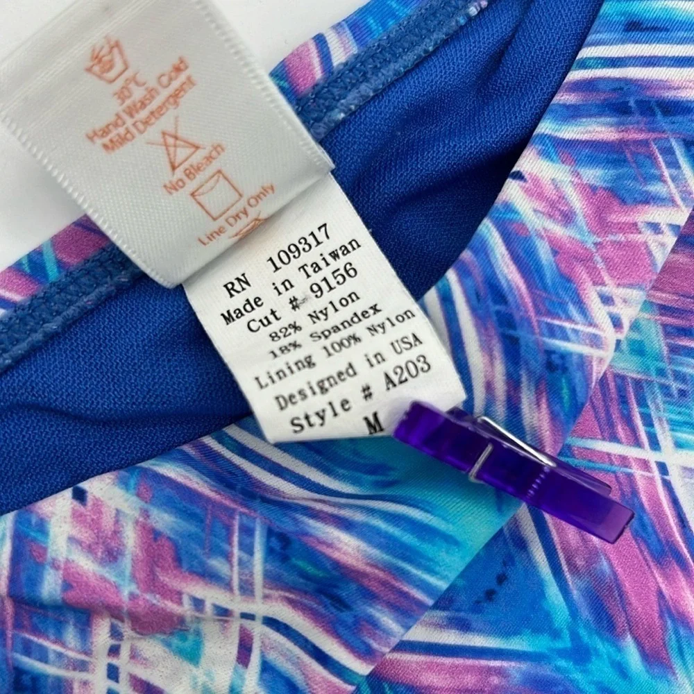 SWIM SYSTEMS PINK & BLUE BIKINI BOTTOM MEDIUM STYLE A203